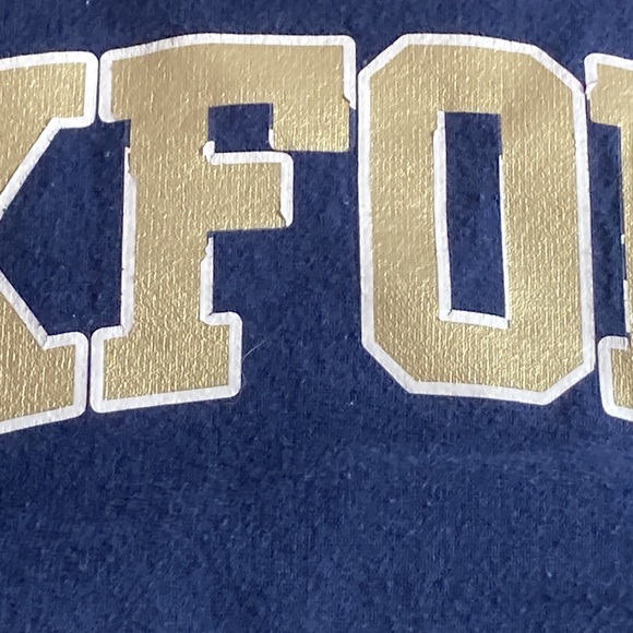 Unisex Large Navy & Gold Jerzees Oxford University  Crew Sweater - Picture 11 of 11